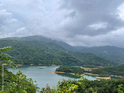 Photography lake and mountains in hongkong very beautyful