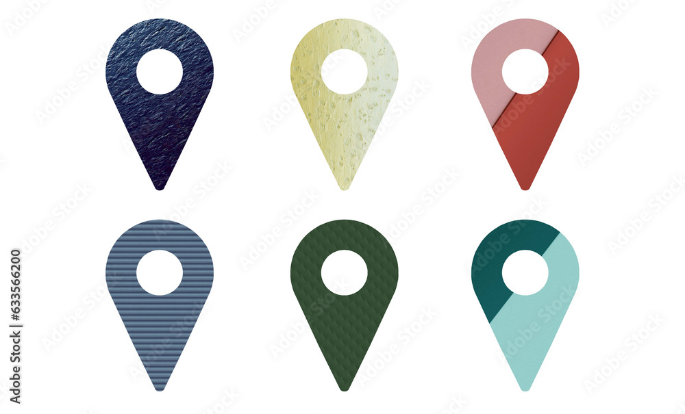 set of map pointers location icon set of map pointers location icon