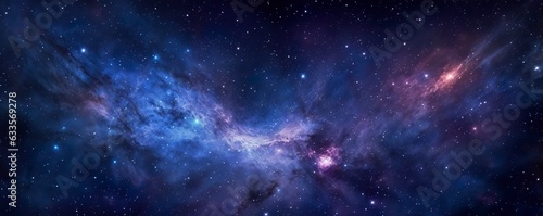 a photo of very dark starry night space taken from James Webb Space Telescope, night sky, dark black and dark blue tone, nebula, AI Generative © MEHDI