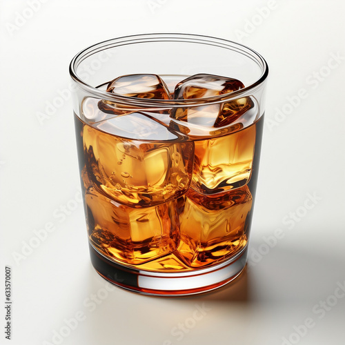 Mockup,a cup ice tea on a clean white. AI generated Images