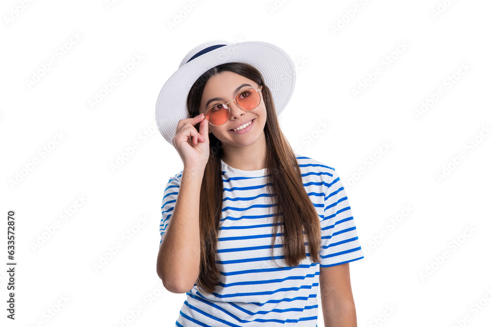 image of summer style teen girl wearing hat and sunglasses. summer style teen girl image of summer style teen girl wearing hat and sunglasses. summer style teen girl
