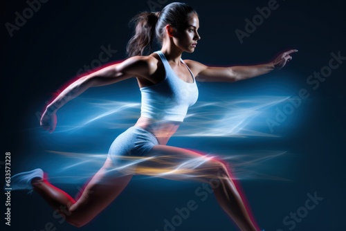 Running Free: Illustrating the Joy and Liberation of Athletic Motion, generative ai © nishihata