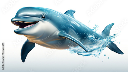 whale on white background