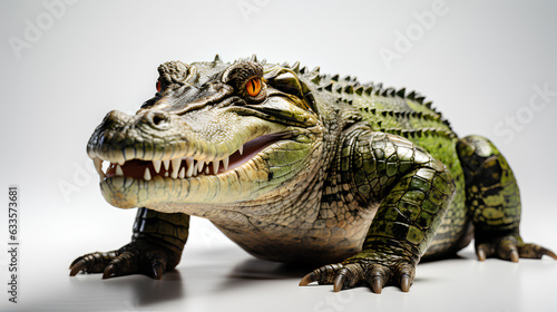 crocodile on white background © Phimchanok