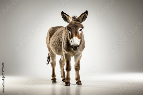 Fototapeta donkey on white background