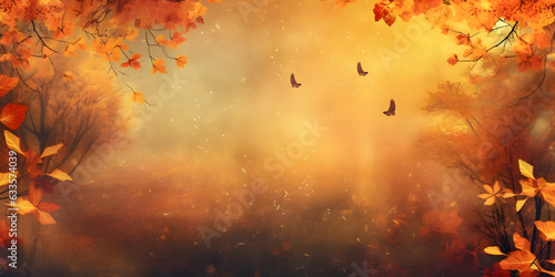 Autumn leaves for banner background 