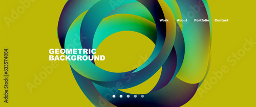 Fluid shapes vector abstract background