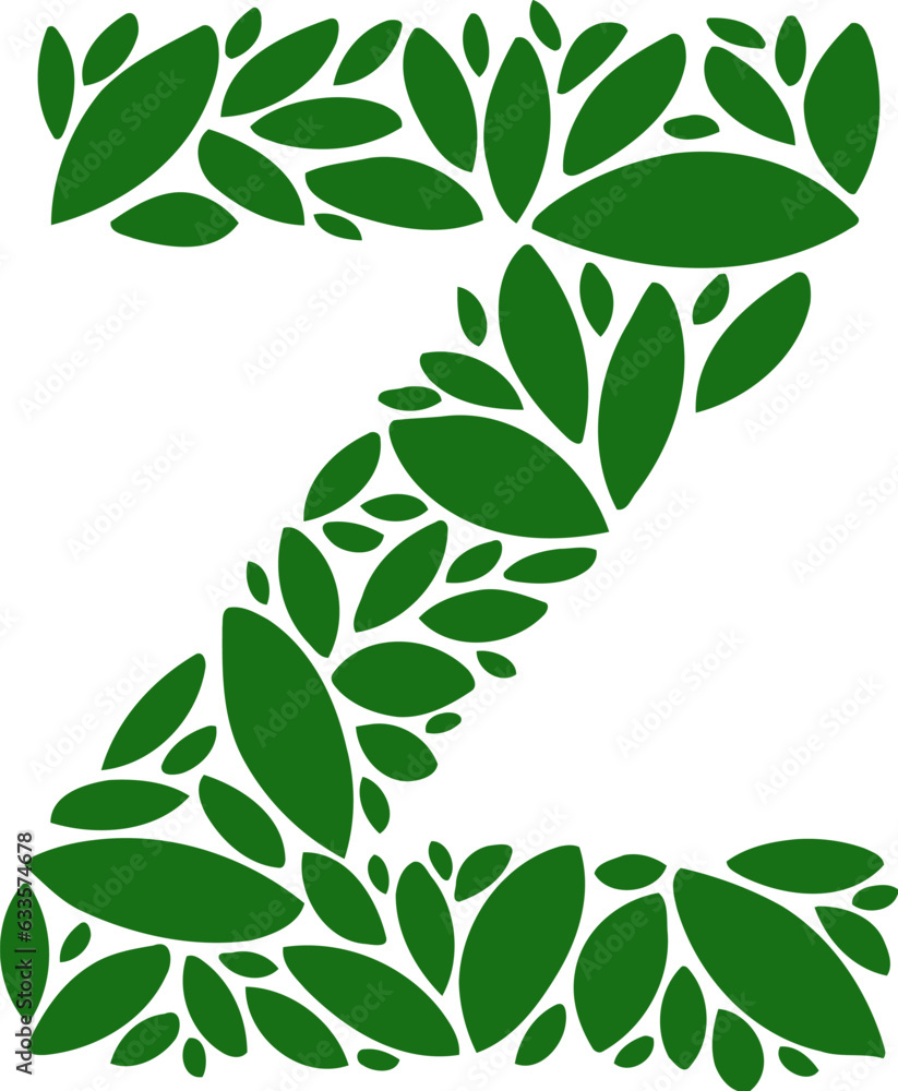 Leaf Font Letter Z
