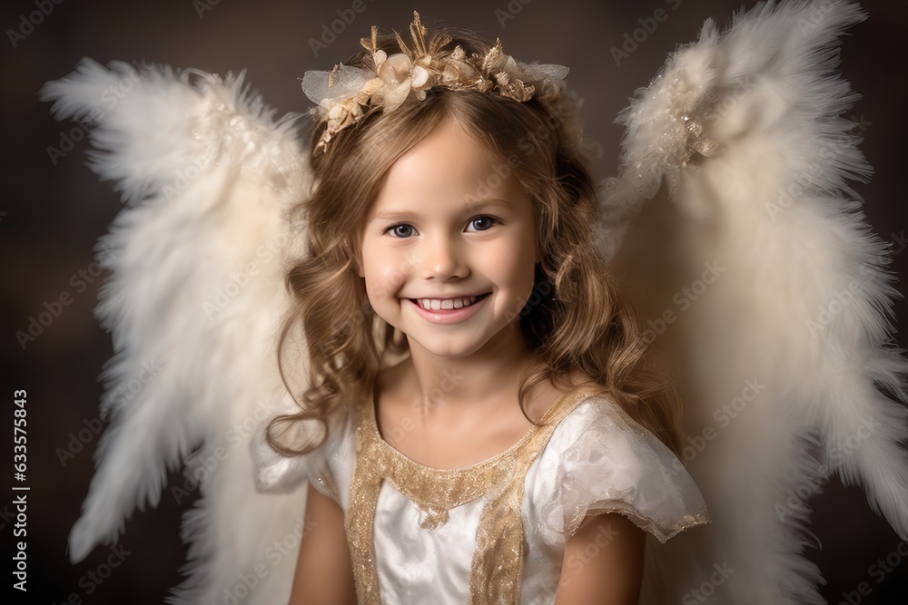 portrait of a girl with angel wings portrait of a girl with angel wings