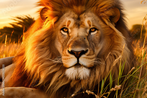 close up of a beautiful lion king © Katynn