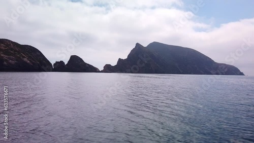 Wallpaper Mural Gimbal panning shot from a moving boat of West Anacapa Island at Channel Islands National Park off the coast of California. 4K Torontodigital.ca