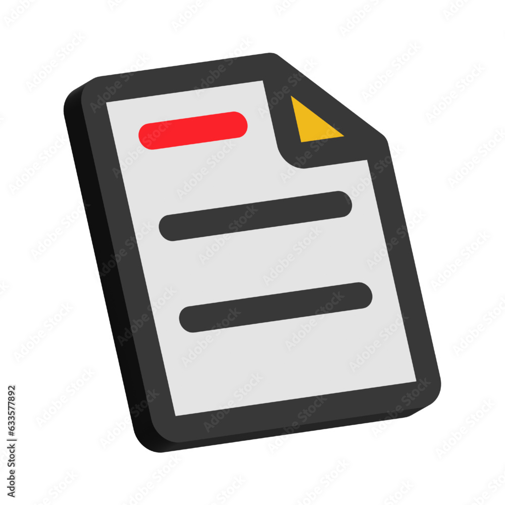 3D Illustration of File Isolated on White Background
3D Illustration of File Isolated on White Background