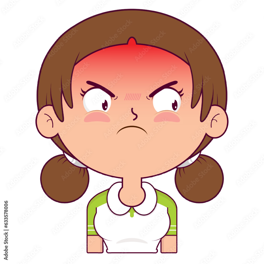 girl angry face cartoon cute girl angry face cartoon cute