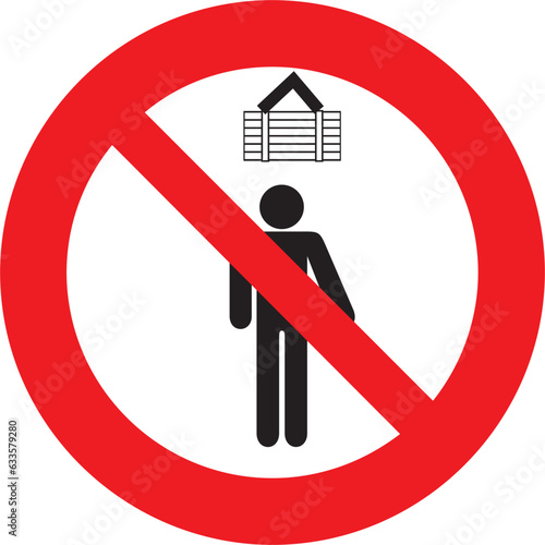 prohibido, no se pare bajo la carga, izaje de cargas, cargas elevadas, riesgo de lesion, precaución, prohibited, do not stand under load, lifting of loads, high loads, risk of injury, caution 
