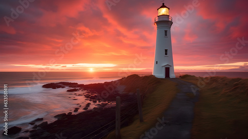 Castle Point Lighthouse sunset Wairarapa New Zealand