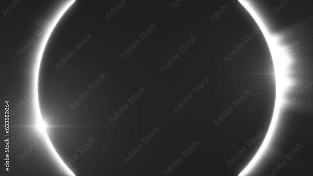 Total Solar Eclipse, sun behind the moon, close-up. Seamless Loop Total Solar Eclipse, sun behind the moon, close-up. Seamless Loop