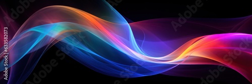 illustration of an abstract work of art displays rich colors and textures  light painting  generative AI