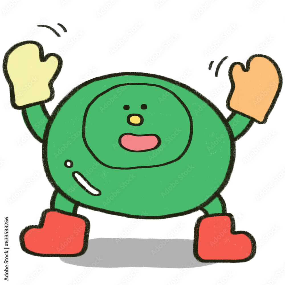 Obraz premium cheering character for the game 