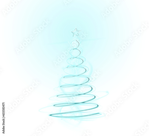 Digital png illustation of christmas tree on transparent background