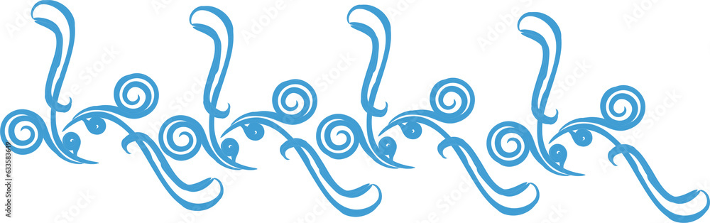 Obraz premium Digital png illustration of blue abstract pattern on transparent background