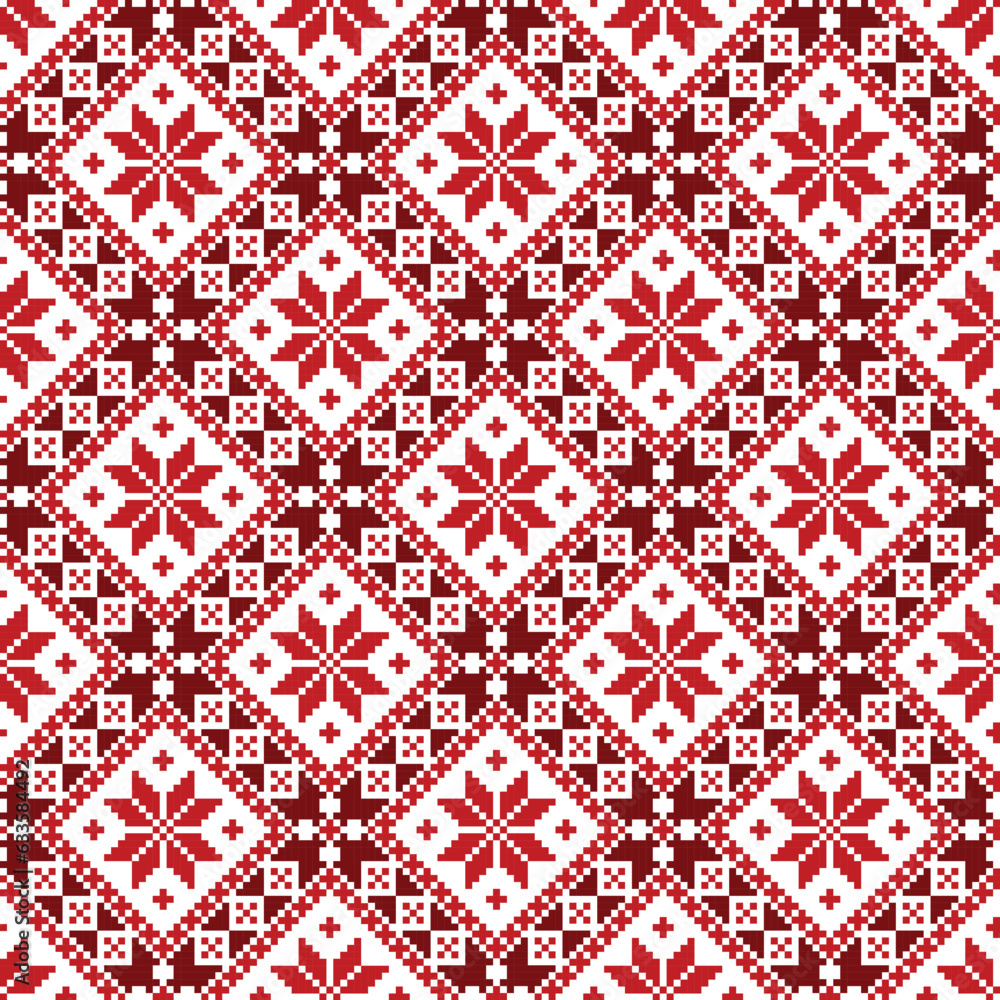 seamless pattern with flowers. tribal pattern. local fabric pattern. pixel pattern seamless pattern with flowers. tribal pattern. local fabric pattern. pixel pattern