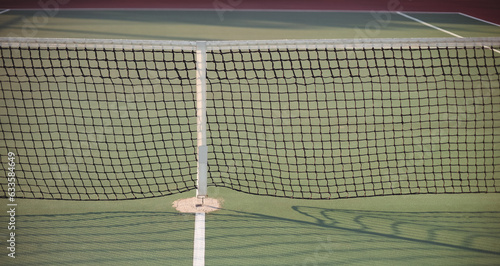 Digital png photo of tennis court with net on transparent background