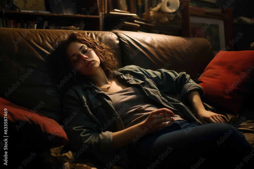 Person Reclining On A Couch, Generative AI Person Reclining On A Couch, Generative AI