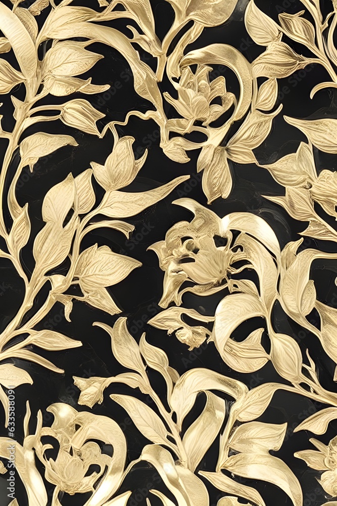 Mystical floral gold art Mystical floral gold art