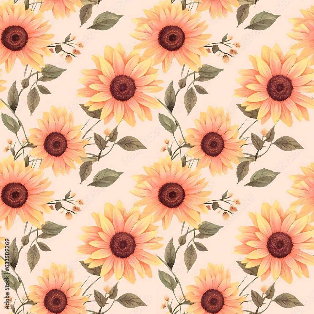 seamless floral pattern generative AI