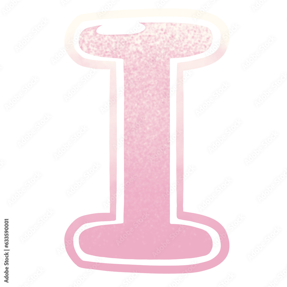 Dreamy Gradients Grain Letter I Dreamy Gradients Grain Letter I