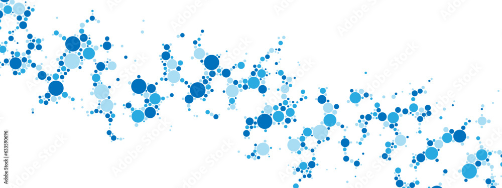 Abstract blue dot background frame. Texture of circles, spheres, balls, particles. The pattern of a chaotic grid. Banner for website, business, presentations, technology, medicine. Vector illustration Abstract blue dot background frame. Texture of circles, spheres, balls, particles. The pattern of a chaotic grid. Banner for website, business, presentations, technology, medicine. Vector illustration