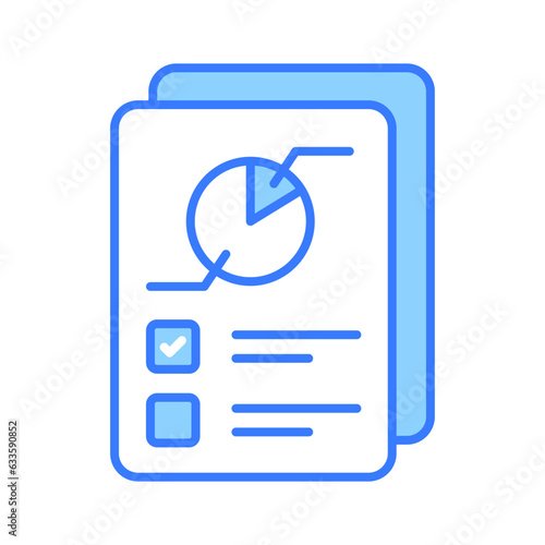 Check this carefully crafted icon of business report, analytical report vector