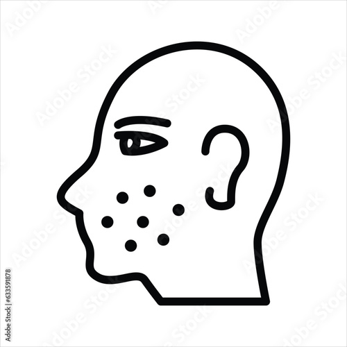 Acne dermatology allergy vector icon