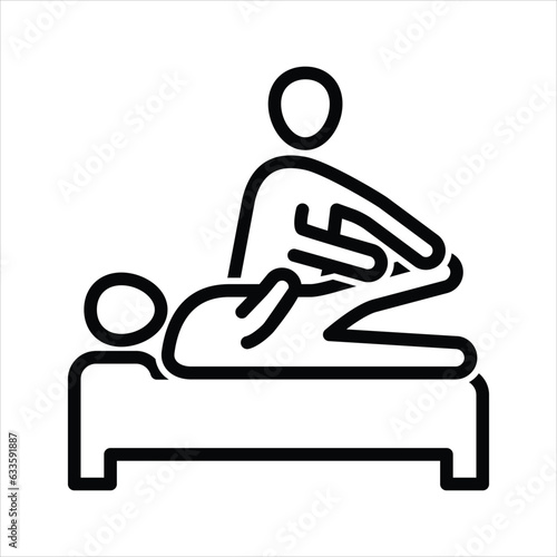 Massage physical therapy vector icon