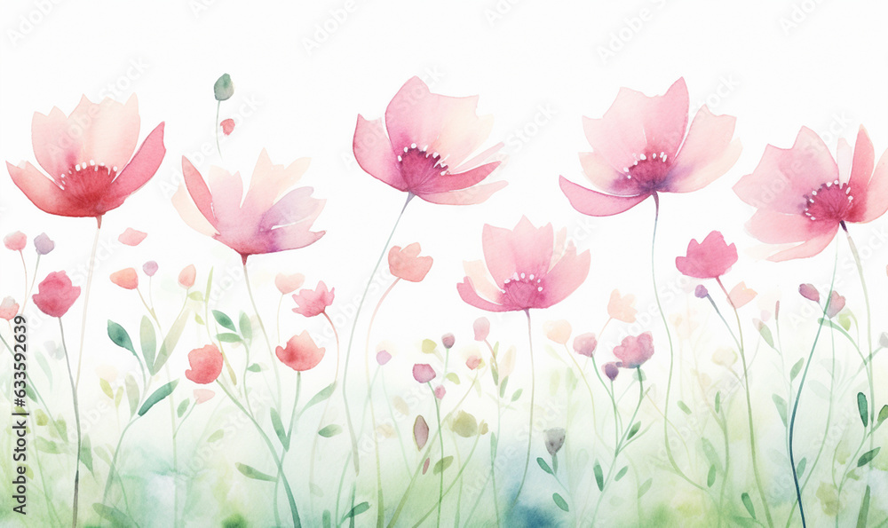 watercolor floral pastel background, for design, texture, pattern