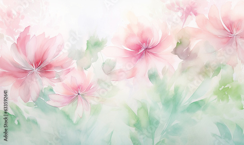 watercolor floral pastel background, for design, texture, pattern