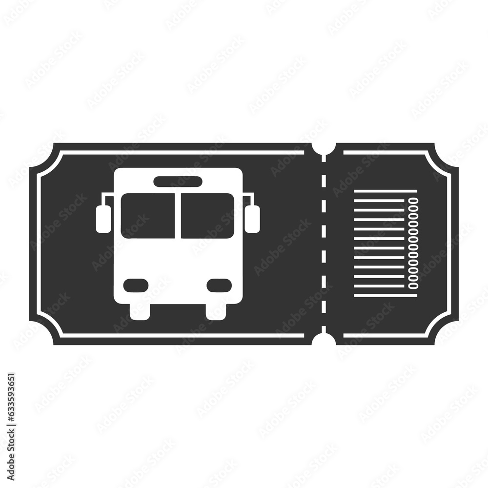 Vector illustration of bus ticket icon in dark color and transparent background(PNG). Vector illustration of bus ticket icon in dark color and transparent background(PNG).