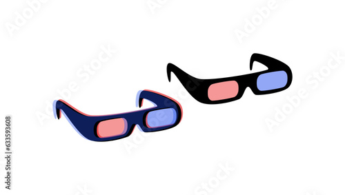 3d glasses silhouette