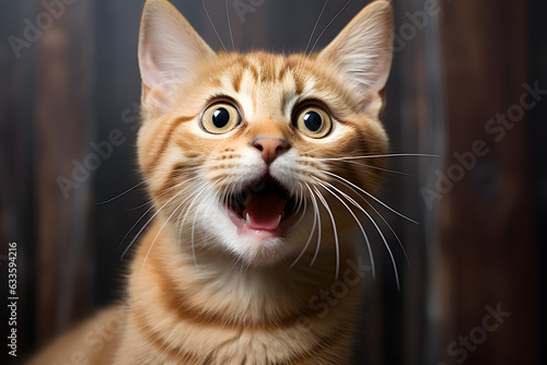 funny portrait of kitten with mouth open © sam