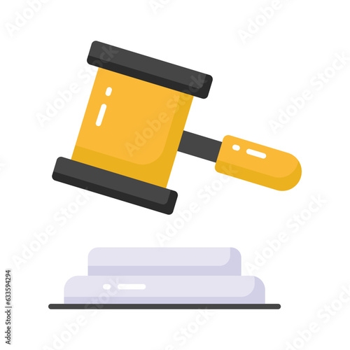 An icon of auction law in modern design style, ready to use vector