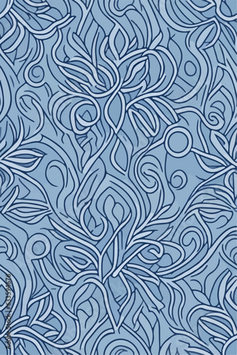 Whimsical Ornamented Symphony, Seamless Victorian Pattern