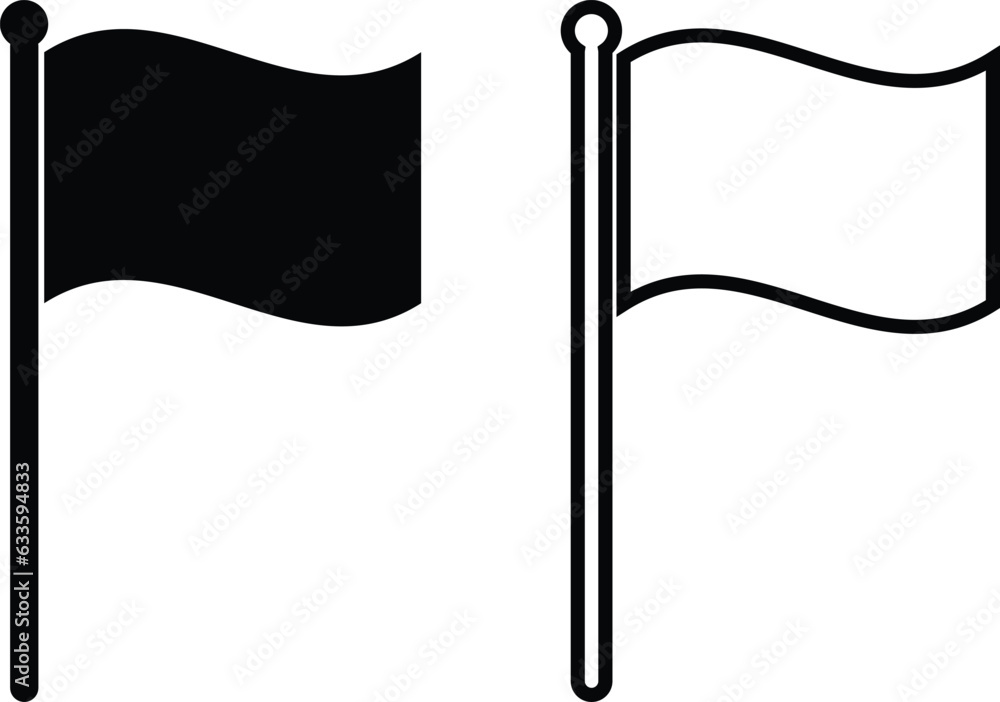 Flag icon set in two styles isolated on white background .Vector illustration Flag icon set in two styles isolated on white background .Vector illustration