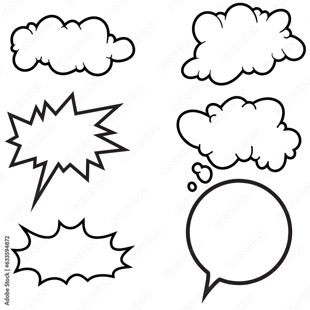 set of call-out message balloons for design set of call-out message balloons for design