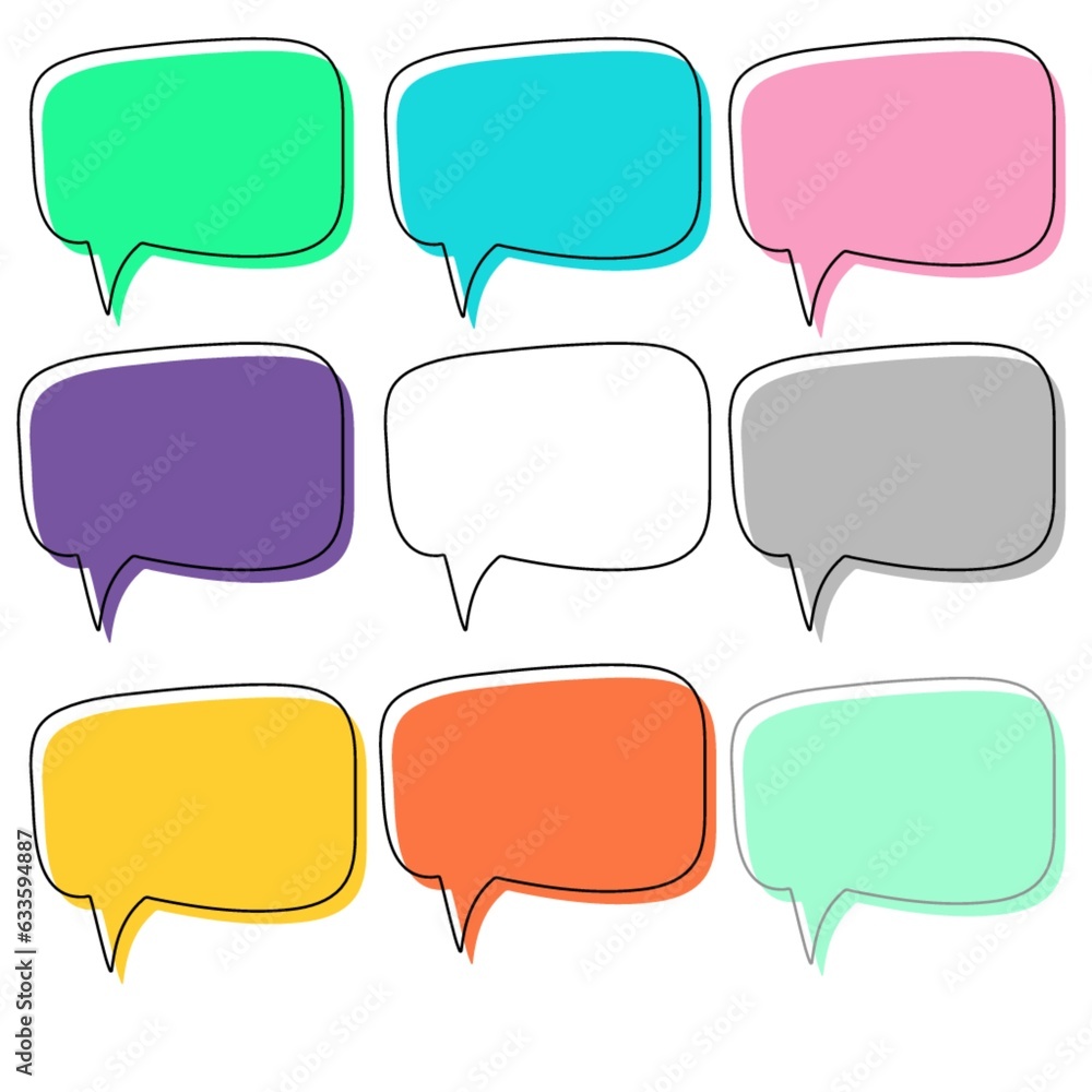 set of call-out message balloons for design set of call-out message balloons for design