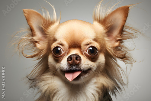 funny portrait of Chihuahua dog sticking tongue out © sam