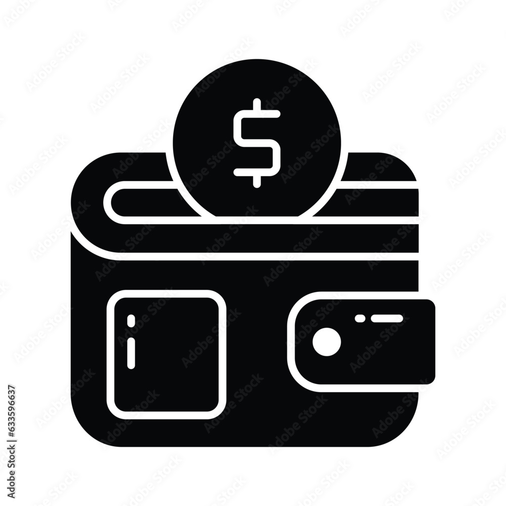 Flat vector of cash wallet, icon of wallet having currency in editable style Flat vector of cash wallet, icon of wallet having currency in editable style