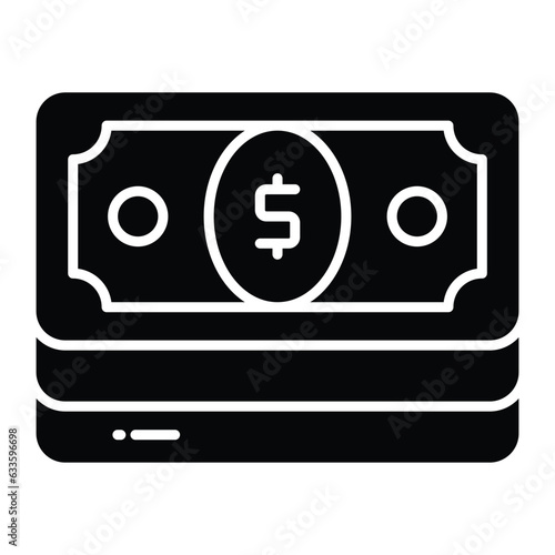 An icon of paper currency in modern style, well designed vector of banknotes