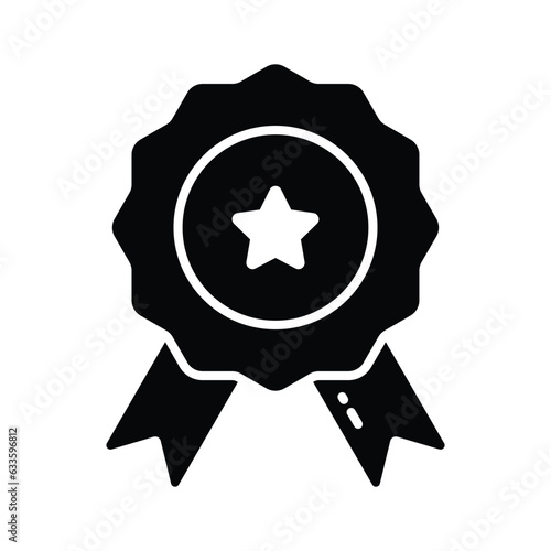 Flat vector of star badge, modern icon of quality badge in editable style