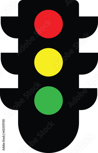Traffic light icon in trendy style isolated on white background . Vector