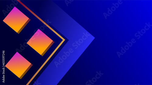 3D Diamond geometric frame copy space gradient background